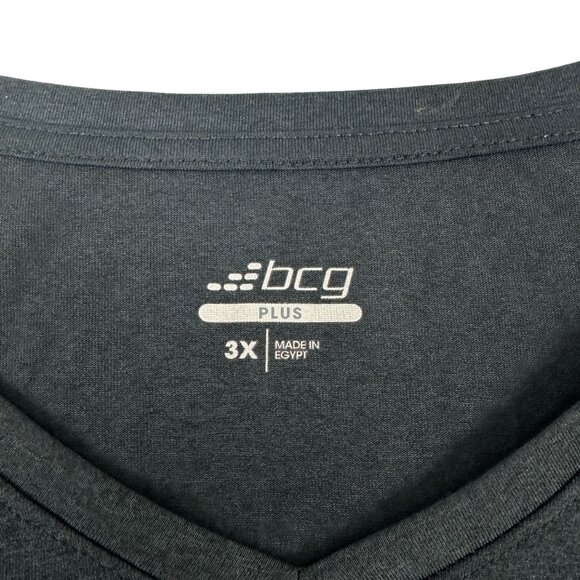 Bcg Plus Size 3X Black Long Sleeve V Neck Active Top Polyester Made In Egypt - Picture 3 of 6